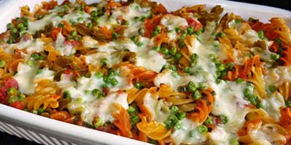 Imagem Macarrão com Ervilhas ao Forno